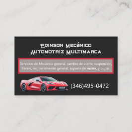 Tarjeta Negocios Mecánico Business Card Visitenkarte