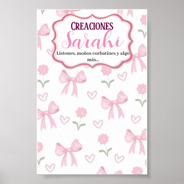 Tarjeta para moños poster (Vorne)