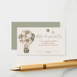 Tarjeta para Rifa de pañales Begleitkarte