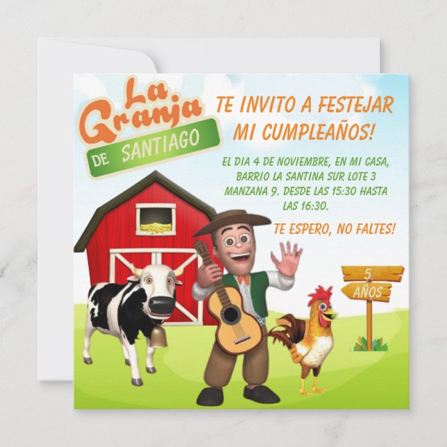 Tarjeta plana (Vorderseite)