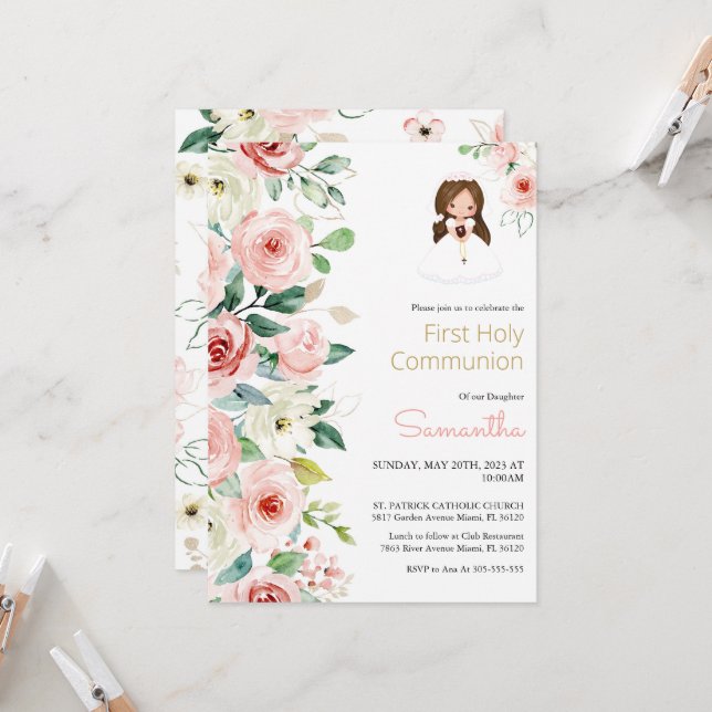 Tarjeta plana (Vorderseite/Rückseite Beispiel)