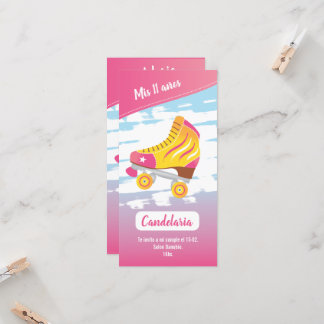 Tarjeta plana, temática patinaje