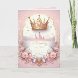 Tarjeta Plegada Princess Einladung