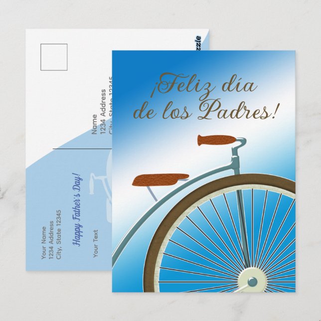 Tarjeta postal - ¡Feliz día de los Padres! Postkarte (Vorne/Hinten)