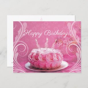 Tarjeta postal - Pastel de cumpleaños Postkarte