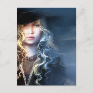 Tarjeta postilustración "Fugitiva Sonia Verdú" Postkarte