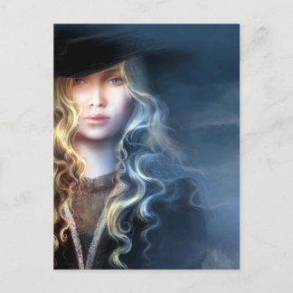 Tarjeta postilustración "Fugitiva Sonia Verdú" Postkarte