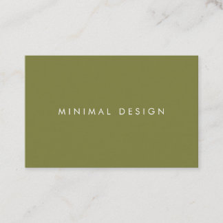Tarjeta visita Minimal Green & White BusinessCard Visitenkarte