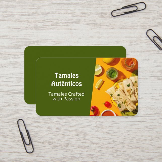 Tarjetas de Negocio Tamales Visitenkarte (Vorderseite/Rückseite Beispiel)