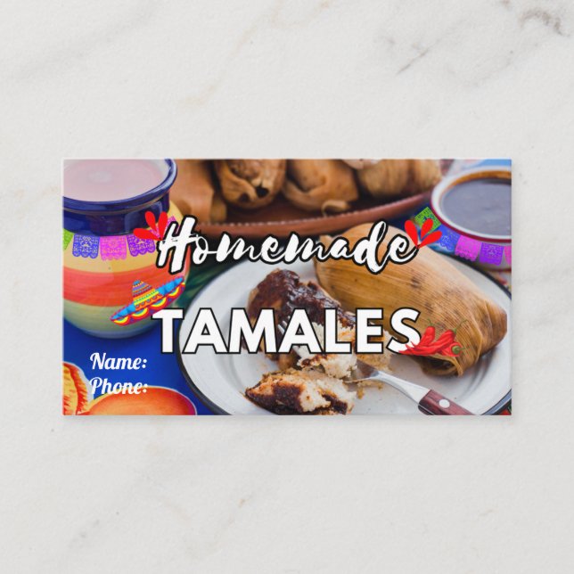 Tarjetas de Negocio Tamales Visitenkarte (Vorderseite)