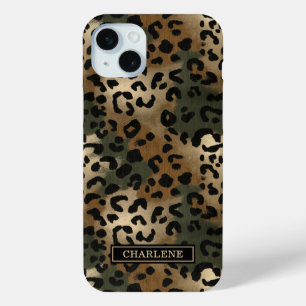 Tarn-Leoparden-Druck monogrammiert Case-Mate iPhone Hülle