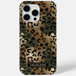 Tarn-Leoparden-Druck monogrammiert Case-Mate iPhone Hülle