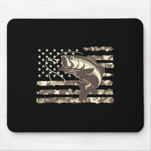 Tarn-US-Flag-Byss-Fisch-Cool-Angeln-Patriotische-M Mousepad