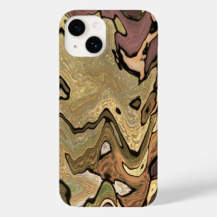 Tarnabdeckung. Dschungel-Tarnung. Grün & Beige Case-Mate iPhone 14 Hülle