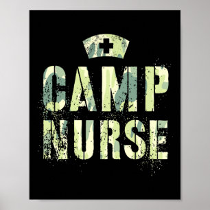 Tarnanzug Camp Krankenschwester Pflegepädagogik St Poster