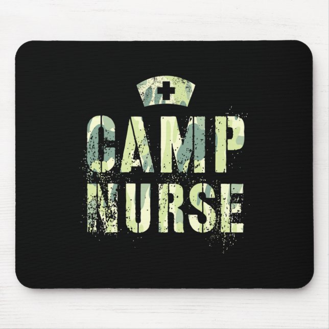 Tarnanzug-Camping-Krankenschwester-Pflegestudent-C Mousepad (Vorne)