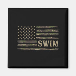 Tarnanzug Schwimmen Tarnung USA-Flagge Schwimmer T Magnet