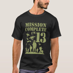 Tarnanzug Teenager Geburtstag Junge Militär 13. Pa T-Shirt