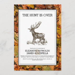 Tarnen Sie die Jagd ist über Hochzeits-Einladungen Einladung