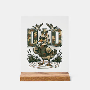Tarnenten-Vater Vintage-Gravur T-Shirt-Design_1 Acrylschild
