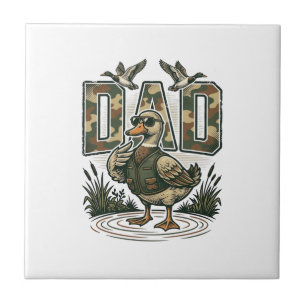Tarnenten-Vater Vintage Gravur T-Shirt Design_1 Fliese