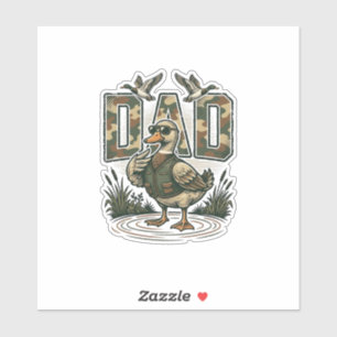 Tarnenten-Vater Vintage-Stickerei T-Shirt Design_1 Aufkleber