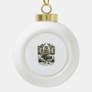 Tarnenten-Vater Vintage-Stickerei T-Shirt Design_1 Keramik Kugel-Ornament