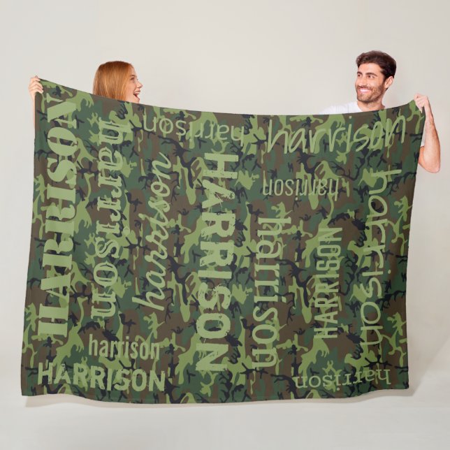 Tarnfarben Personalisiert Fleecedecke (Beispiel)