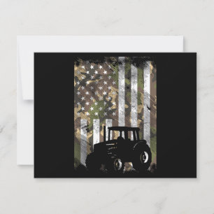 Tarnflagge Traktor Vintage Farm LKW Patriotischer Einladung