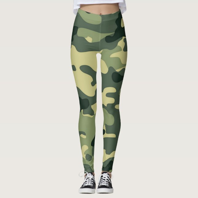 Tarngrün Leggings (Vorderseite)