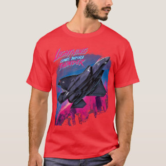 Tarnkämpfer-Jet-Comic Pink und Blau vintage T-Shirt