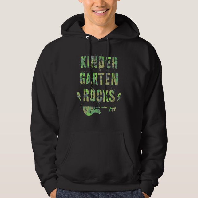 Tarnkindergarten Rocks Camp Lehrerteam Kinder  Hoodie (Vorderseite)