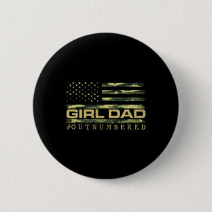 Tarnkleidung Mädchen Vater Amerikanische USA-Flagg Button