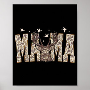 Tarnkleidung Mama Hirschjagd camouflage Muttertag Poster
