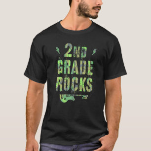 Tarnmuster 2. Klasse Rocks Camp Lehrer-Team Zweite T-Shirt