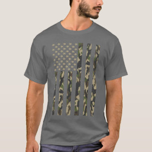 Tarnmuster-amerikanische Flagge USA Camoue Männer  T-Shirt