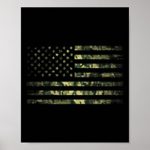 Tarnmuster-amerikanische-Flagge-USA-Jungen-Männer- Poster