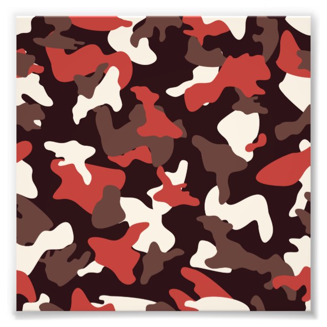 Tarnmuster der roten Camouflage Fotodruck (Vorne)