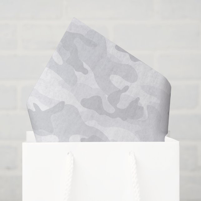 Tarnmuster Grau Modern Militär Geschenkverpackung  Seidenpapier (Geschenktüte)