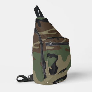 Tarnmuster im Wald-Militärstil Crossbody Bag