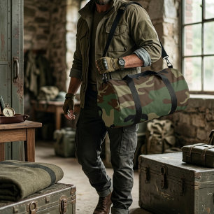 Tarnmuster im Wald-Militärstil Duffle Bag