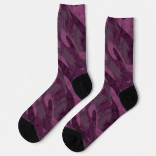 Tarnmuster in Rosa-Tönen Socken