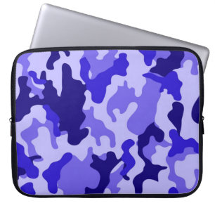 Tarnmuster-Laptop-Hülle in Ozeanblau Laptopschutzhülle