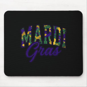 Tarnmuster Mardi Gras Jagdhirsch Design Mousepad