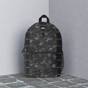 Tarnmuster-Monogramm-Druck-Rucksack Bedruckter Rucksack