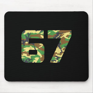 Tarnmuster Nummer 6 7 Lustiges Meme Kostüm Six Sev Mousepad