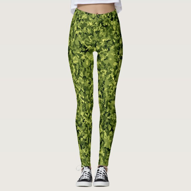Tarnmuster Outdoor Natur Leggings (Vorderseite)