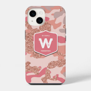Tarnmuster Rose Gold Röte Pink Camo Armee Muster  iPhone 14 Hülle