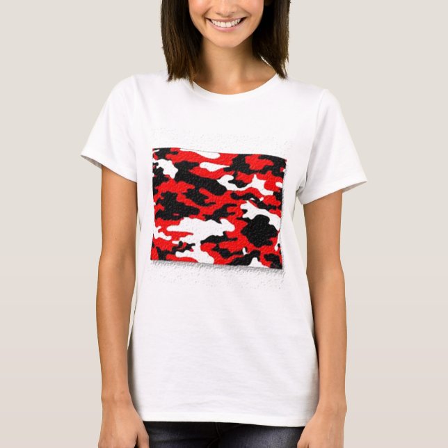 Tarnmuster Rot T-Shirt (Vorderseite)