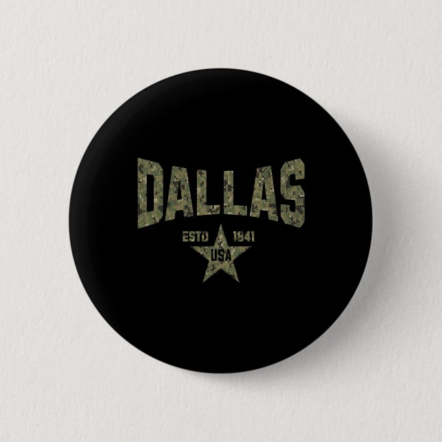 Tarnmuster-Souvenir USA Stern Dallas Texas  Button (Vorderseite)